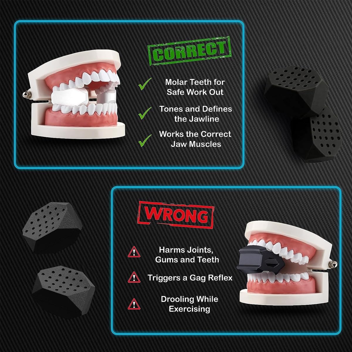 MAYCREATE 2Pcs Jawline Exerciser Tool for Men Women 45lbs Foodgrade Silicone Jawline Exerciser Tool Jawline Exerciser -Slim and Tone Your Face- Helps Reduce Stress and Craving MAYCREATE 2Pcs Jawline Exerciser Tool for Men Women 45lbs Foodgrade Silicone Jawline Exerciser Tool Jawline Exerciser -Slim and Tone Your Face- Helps Reduce Stress and Craving